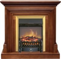 Каминокомплект Bradford - Орех с очагом Fobos FX M Brass