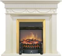 Каминокомплект Corfu - Слоновая кость с очагом Fobos FX M Brass