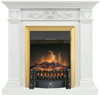 Каминокомплект Verona - Белый дуб с очагом Fobos FX Brass