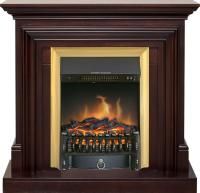 Каминокомплект Bradford - Темный дуб с очагом Fobos FX Brass