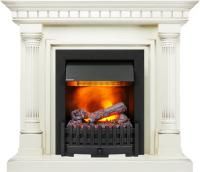 Каминокомплект Dallas - Слоновая кость с патиной с очагом Danville Black FB2