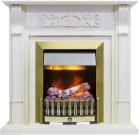 Каминокомплект Venice - Фактурный белый с очагом Danville Antique Brass FB2