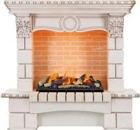 Каминокомплект Pierre Luxe - Слоновая кость / Шампань (Высота 1035мм) с очагом Cassette 600 LNH-INT (с дровами)