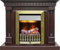 Каминокомплект Dallas - Темный дуб с очагом Danville Antique Brass FB2