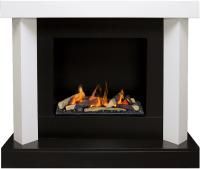 Каминокомплект Vancouver - Черный лак с очагом Cassette 600 LNH-INT (с дровами)