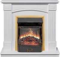 Каминокомплект Boston - Белый (Высота 925см) с очагом Majestic FX Brass