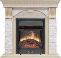 Каминокомплект Dublin - Слоновая кость с патиной / Сланец крем с очагом Majestic FX Black