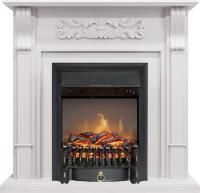 Каминокомплект Venice - Фактурный белый с очагом Fobos FX M Black