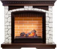 Каминокомплект Glasgow - Темный дуб/Белый (Высота 1080 мм) с очагом Cassette 400 NH