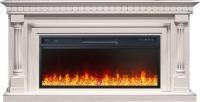 Каминокомплект Dallas - Слоновая кость с патиной (Ширина 1665 мм) с очагом Vision 42 LED