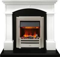 Каминокомплект Langford - Белый с черным с очагом Chesford