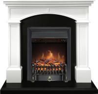 Каминокомплект Langford - Белый с черным с очагом Fobos FX Black