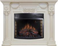 Каминокомплект London - Слоновая кость с патиной с очагом Dioramic 28 LED FX