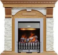 Каминокомплект Dublin - Дуб / Сланец белый с очагом Danville Chrome FB2