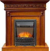 Каминокомплект Valletta - Орех с очагом Aspen Black