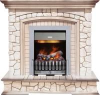 Каминокомплект Preston - Белый/Слоновая кость с патиной с очагом Danville Chrome FB2