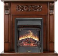 Каминокомплект Venice - Махагон коричневый антик с очагом Majestic FX Black