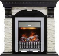 Каминокомплект Dublin - Венге / Сланец белый с очагом Danville Chrome FB2