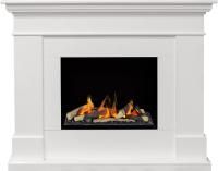 Каминокомплект California - Белый (Глубина 380) с очагом Cassette 600 LNH-INT (с дровами)