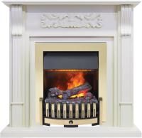 Каминокомплект Venice - Фактурный белый с очагом Danville Brass FB2