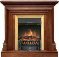 Каминокомплект Bradford - Орех с очагом Fobos FX Brass