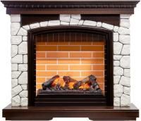 Каминокомплект Glasgow - Темный дуб/Белый (Высота 1080 мм) с очагом Cassette 600 NH