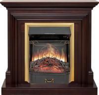 Каминокомплект Bradford - Темный дуб с очагом Majestic FX Brass