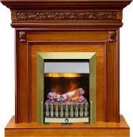 Каминокомплект Valletta - Орех с очагом Danville Antique Brass FB2