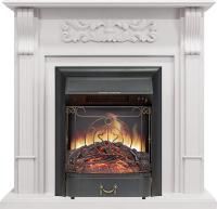 Каминокомплект Venice - Фактурный белый с очагом Majestic FX Black