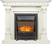 Каминокомплект Dallas - Слоновая кость с патиной с очагом Aspen Black