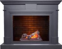 Каминокомплект Coventry - Серый графит / Кирпич с очагом Cassette 400 NH