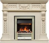 Каминокомплект Corsica - Слоновая кость с патиной (Ширина 1100) с очагом Cavendish