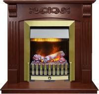 Каминокомплект Sorrento угловой - Орех с очагом Danville Antique Brass FB2