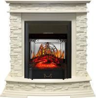 Каминокомплект Luzern - Слоновая кость с очагом Majestic FX M Black