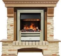 Каминокомплект Pierre Luxe - Дуб / Сланец с очагом Cavendish