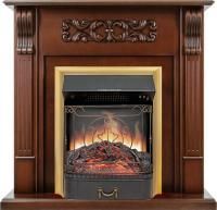 Каминокомплект Venice - Махагон коричневый антик с очагом Majestic FX Brass