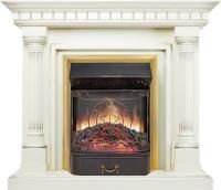 Каминокомплект Dallas - Слоновая кость с патиной с очагом Majestic FX M Brass