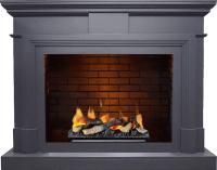 Каминокомплект Coventry - Серый графит / Кирпич с очагом Cassette 400 LNH-INT (с дровами)