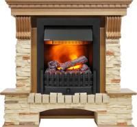 Каминокомплект Pierre Luxe - Дуб / Сланец с очагом Danville Black FB2