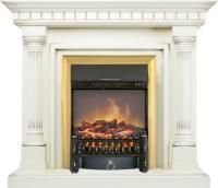 Каминокомплект Dallas - Слоновая кость с патиной с очагом Fobos FX M Brass