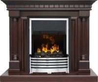 Каминокомплект Dallas - Темный дуб с очагом Flagstaff