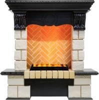 Каминокомплект Pierre Luxe - Венге / Шампань (Высота 975мм) с очагом Cassette 400 LNH-INT PS (без дров)