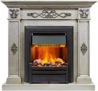 Каминокомплект Derby - Old silver с очагом Brookline Black