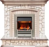Каминокомплект Preston - Белый/Слоновая кость с патиной с очагом Chesford