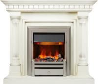 Каминокомплект Dallas - Слоновая кость с патиной с очагом Chesford
