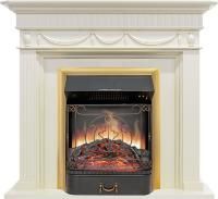 Каминокомплект Corfu - Слоновая кость с очагом Majestic FX Brass
