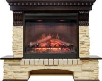 Каминокомплект Pierre Luxe - Темный дуб / Сланец (Высота 1000 мм) с очагом Symphony 26'' DF2608-INT