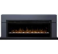 Каминокомплект Lindos (линейный) - Серый графит с очагом Prism BLF5051