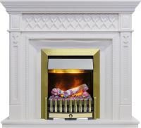 Каминокомплект Alexandria - Белый дуб с очагом Danville Antique Brass FB2