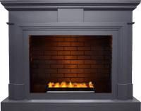 Каминокомплект Coventry - Серый графит / Кирпич с очагом Cassette 400 LNH-INT PS (без дров)